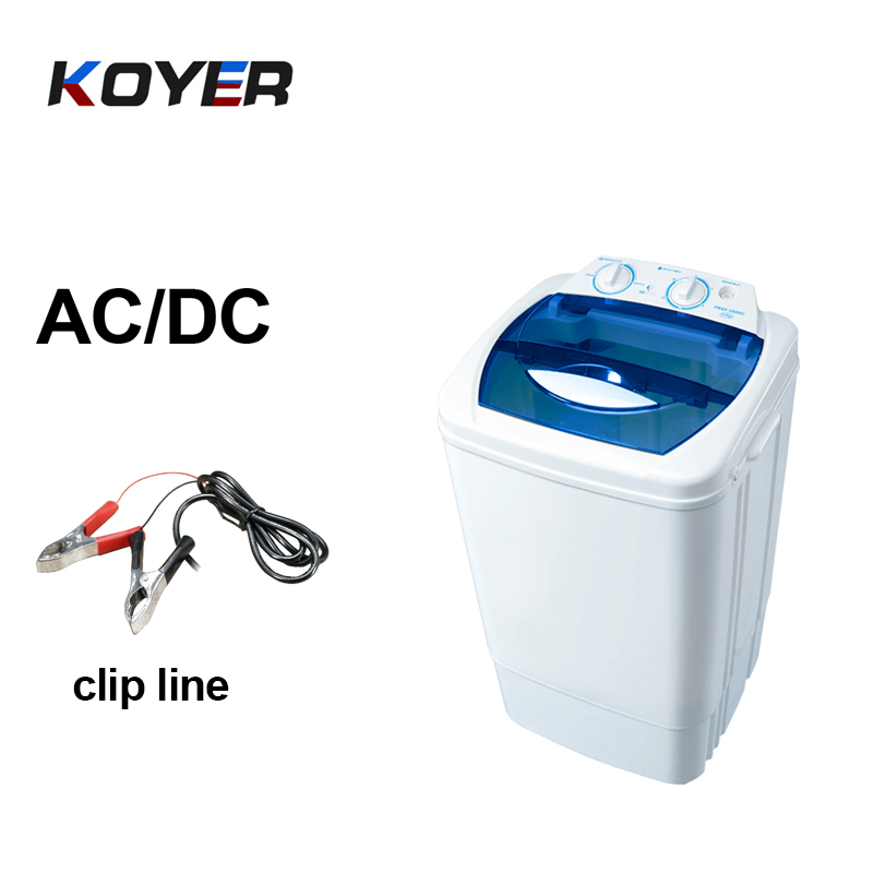 DC-wasmachine met glazen deksel, enkele kuip